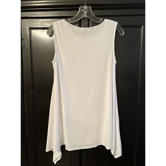 Elie Tahari Women S Sleeveless Layered Tunic Top Asym‎ Hem Ethereal Boho Fairy - Picture 3 of 8